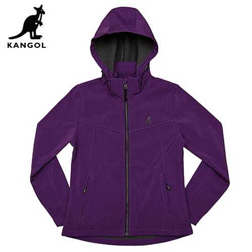 【英國KANGOL】保暖貼合外套-女款-紫色