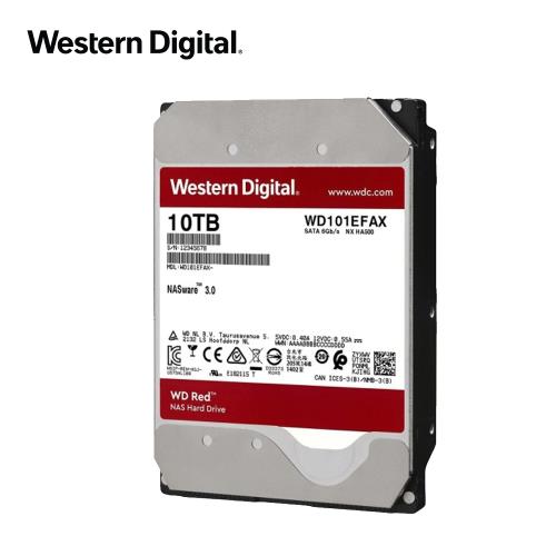 WD威騰 WD101EFAX 紅標 10TB 3.5吋NAS硬碟(NASware3.0)