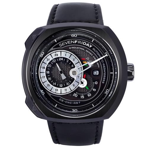 SEVENFRIDAY Q系列 儀錶板概念設計自動上鍊機械錶/黑/Q3