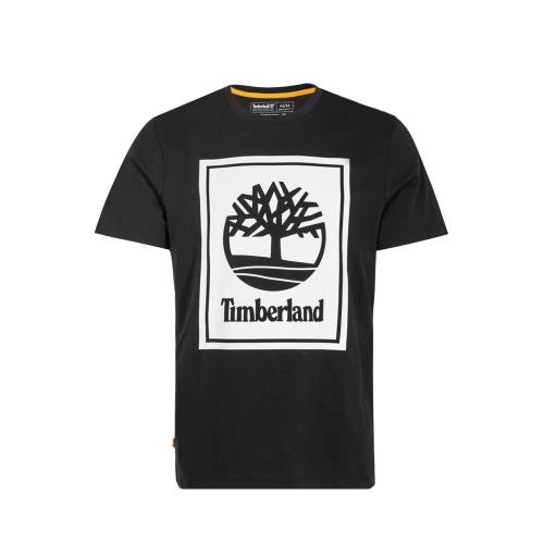 Timberland 男款黑色大樹印花LOGO短袖T恤A2AJ1N92