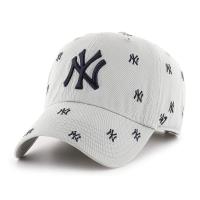 【MLB】47BRAND CLEAN UP LA LOGO 刺繡棒球帽 老帽(灰色 深藍LOGO)