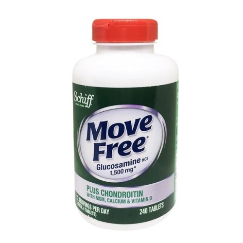 Move Free葡萄糖胺+軟骨素+MSM+維生素D+鈣錠 240錠