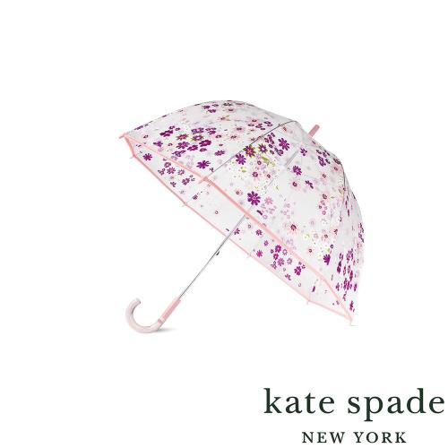 美國 Kate Spade Pacific Petals 落英繽紛 透明直立雨傘