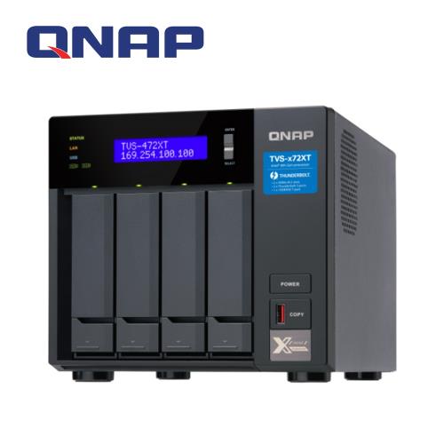 QNAP 威聯通  TVS-472XT-PT-4G 4-Bay NAS網路儲存伺服器
