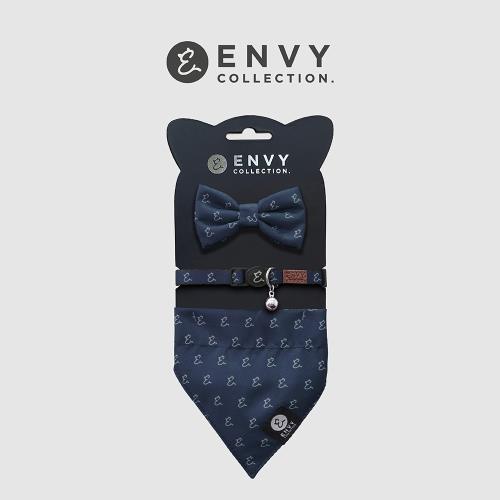 ENVY COLLECTION 貓頸圈 藍墨灰logo三件組