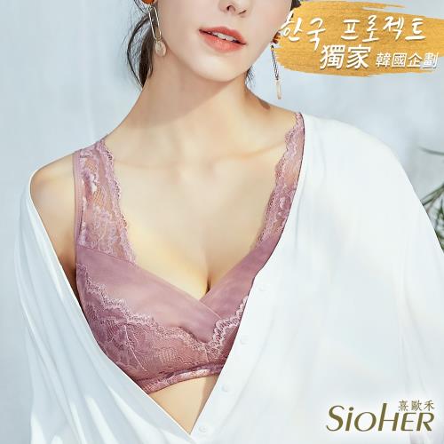 【SiOHER 熹歐禾】韓國企劃彈性浪漫蕾絲美胸內衣(單件)現貨+預購