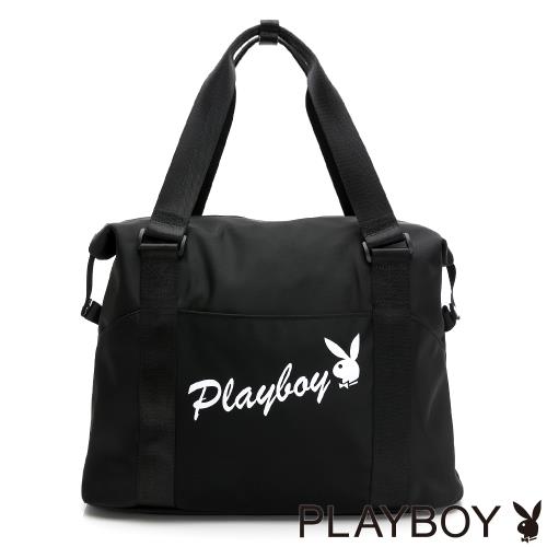 PLAYBOY-  旅行包 率性元素系列- 黑色