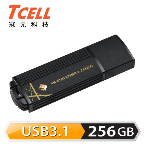 TCELL冠元 USB3.1 256GB 4K EVO 璀璨黑金隨身碟