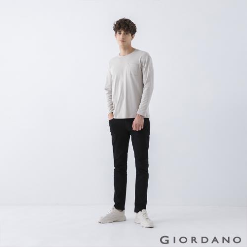 GIORDANO 男裝純棉厚磅口袋T恤 (多色任選)