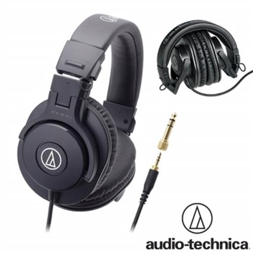 鐵三角 ATH-M30x 專業監聽 耳罩式耳機 音質清晰|頭戴式有線耳機