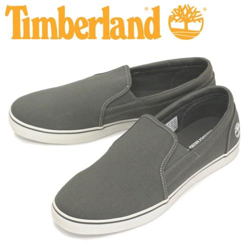 (多款下殺)Timberland 男款中灰色休閒帆布便鞋A1UY5C24