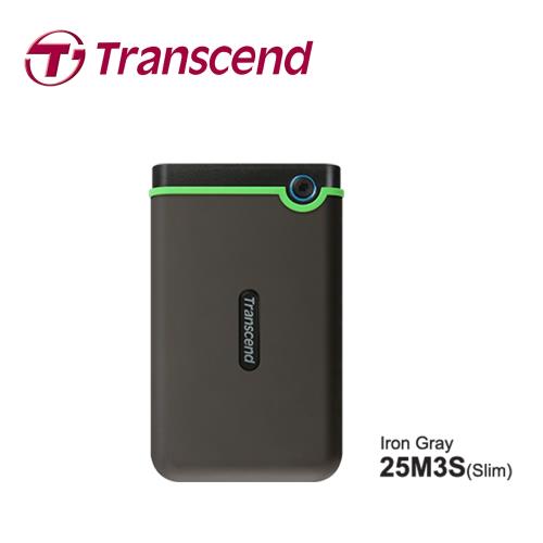 Transcend創見StoreJet25M3S極薄款4TB2.5吋外接硬碟(鐵灰)