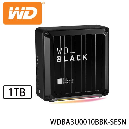 WD威騰 BLACK D50 GAME DOCK SSD 1TB BLACK外接式硬碟 WDBA3U0010BBK-SESN