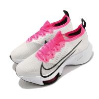 Nike 慢跑鞋 Zoom Tempo Next FK 女鞋 氣墊 避震 路跑 運動 健身 襪套 球鞋 白 粉 CI9924102 [ACS 跨運動]