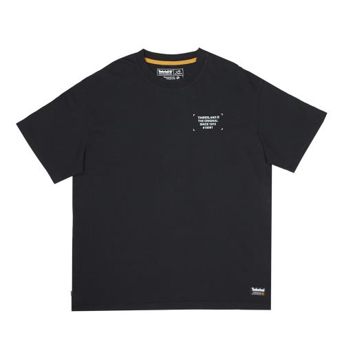 Timberland 男款黑色背面圖案印花短袖T恤A2DV1001