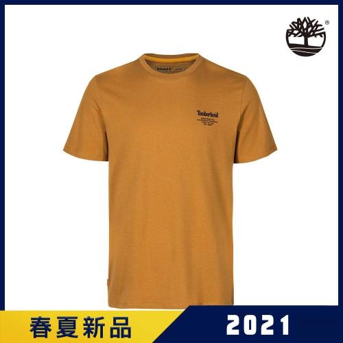 Timberland 男款小麥色背部樹型標誌圓領短袖T恤A2D6DP47