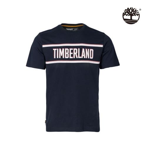 Timberland 男款深寶石藍品牌標誌圓領短袖T恤A2DSV433