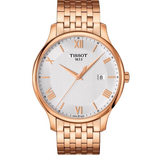 TISSOT TRADITION 古典風格時尚腕錶(T0636103303800)42mm