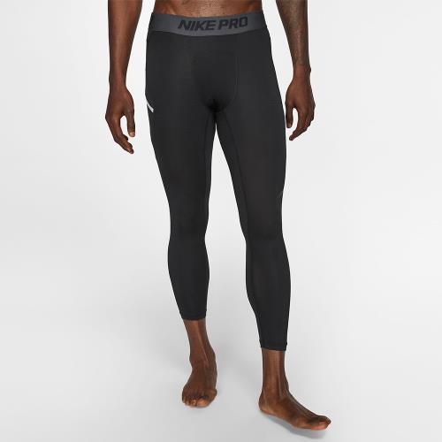 【現貨】Nike Pro 男裝 長褲 緊身 七分 籃球 健身 口袋 排汗 彈性 黑【運動世界】AT3383-010