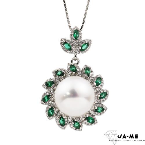 【JA-ME】925銀完美皮光天然珍珠11mm嬌豔項鍊