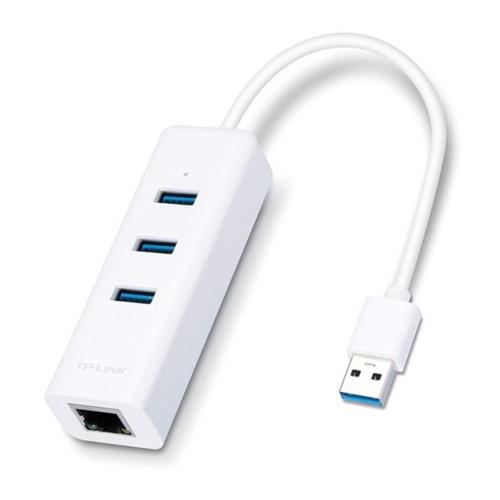 TP-LINK UE330 USB 3.0 Giga LAN 網路卡+3埠 USB 3.0 HUB 二合一