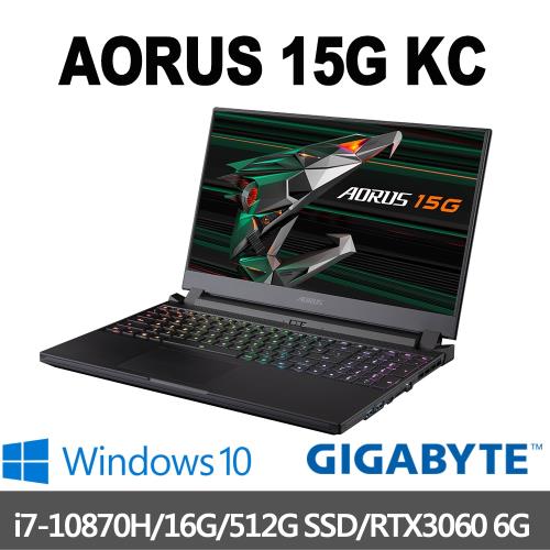 GIGABYTE技嘉 AORUS 15G KC 15.6吋電競筆電(i7-10870H/16G/512G SSD/RTX3060-6G/Win10)