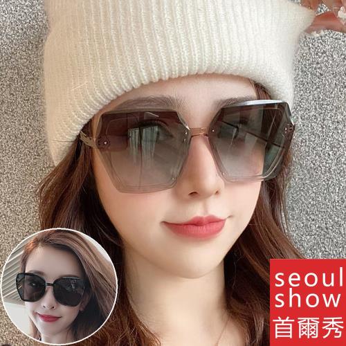 seoul show首爾秀 個性多邊形切邊防爆太陽眼鏡UV400墨鏡 9916