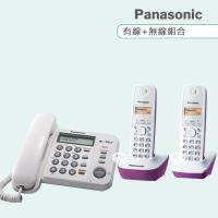 Panasonic 松下國際牌數位子母機電話組合 KX-TS580+KX-TG1612 (經典白+羅蘭紫)