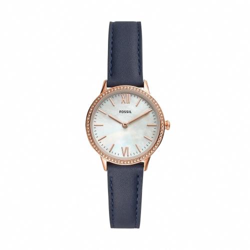 FOSSIL紐約晶鑽玫瑰金時尚腕錶FS5569