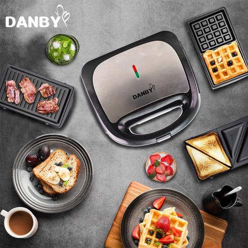 DANBY丹比 可換盤三合一點心機比利時鬆餅機DB-301WM