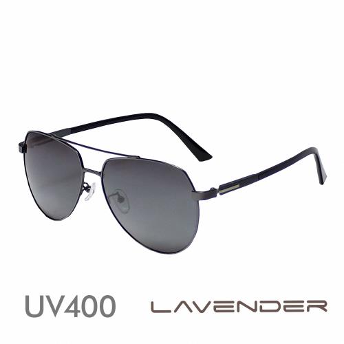Lavender 偏光片太陽眼鏡 飛官金屬雙槓款-帥氣槍-J3152 C2