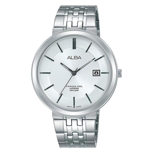 ALBA 雅柏不鏽鋼錶帶銀藍寶石40mm(AS9D83X1/VJ42-X211KS)