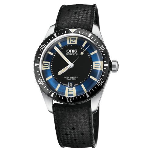 Oris豪利時 Divers Sixty-Five 1965潛水機械錶-藍x黑/40mm(0173377074035-0742018)