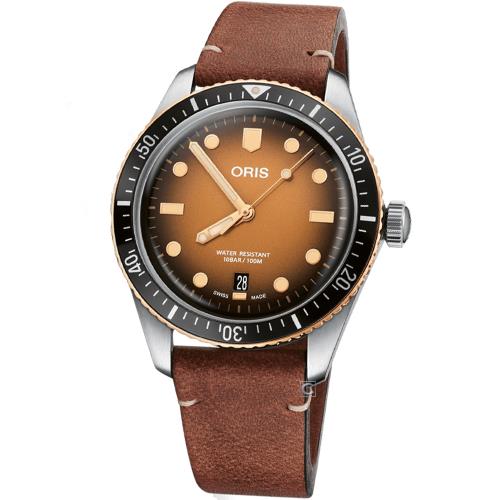 ORIS 豪利時 DIVERS SIXTY-FIVE 復刻箱型鏡面機械腕錶(0173377074356-0752045)