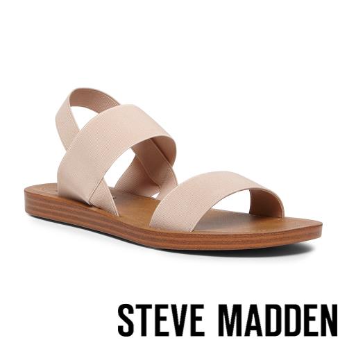 STEVE MADDEN-ROMA 寬版彈性帶繞踝涼鞋-粉色