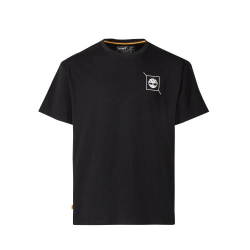Timberland 男款黑色背面印花短袖T恤A4372001