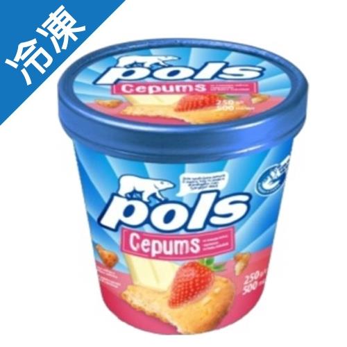 POLS草莓蛋糕白巧克力冰淇淋250G【愛買冷凍】
