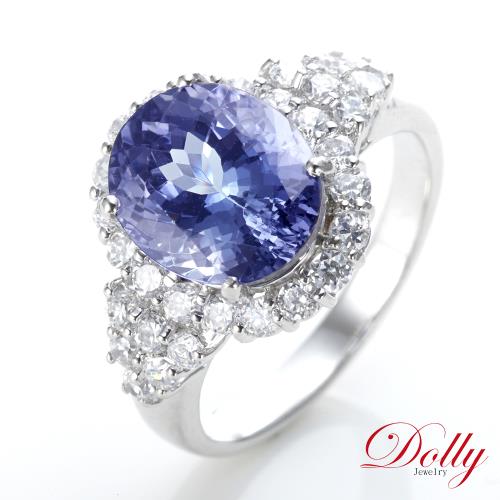 Dolly 18K金 無燒丹泉石4克拉鑽石戒指(002)