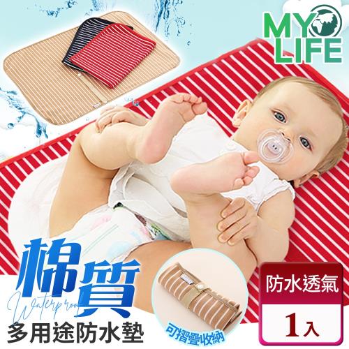 【MY LIFE 漫遊生活】嬰兒多用途棉質防水墊 (隔尿墊)