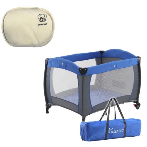 KOOMA 安全嬰兒床(具遊戲功能)(海軍藍) 買就送嬰兒枕