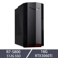 Acer宏碁 Nitro RTX獨顯 電競電腦 R7-5800/RTX3060Ti/16G/512G PCIe/N50-120