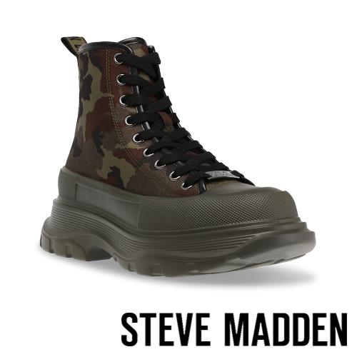 STEVE MADDEN-CAPTOR 綁帶增高厚底休閒鞋-迷彩