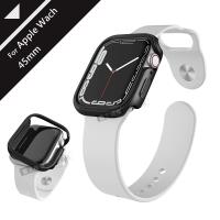 刀鋒Edge系列 Apple Watch Series 7 (45mm) 鋁合金雙料保護殼 保護邊框(經典黑)