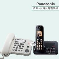 Panasonic 松下國際牌數位子母機電話組合 KX-TS520+KX-TG3721 (經典白+經典黑)