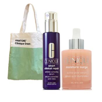 CLINIQUE倩碧 超激光勻淨白淡斑精華PRO 30ml 贈天才激光修護煥膚精華30ml - 早C晚A全方位組 (正統公司貨)