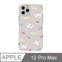 iPhone 12 Pro Max 6.7吋 蠟筆小新粉嫩碎花系列防摔iPhone手機殼 小白