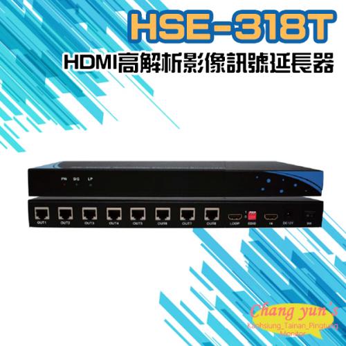 [昌運科技] HSE-318T 1入8出 HDMI高解析影像訊號延長器
