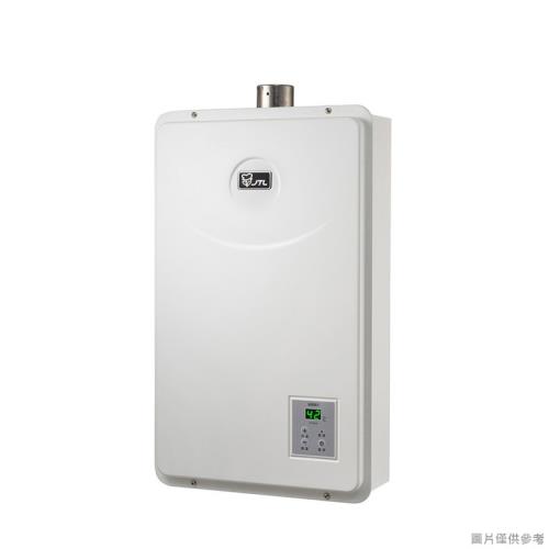 (含標準安裝)喜特麗【JT-H1652】16公升數位恆溫分段火排強制排氣熱水器