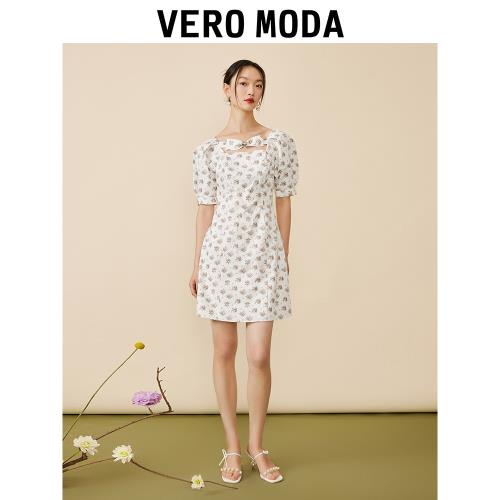 Vero Moda復古優雅連衣裙蝴蝶結