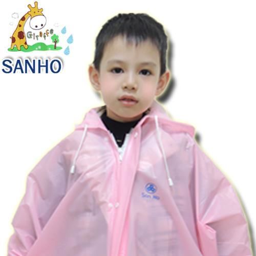 【Sanho】長頸鹿兒童雨衣/ 粉紅 (M_130~139cm)
